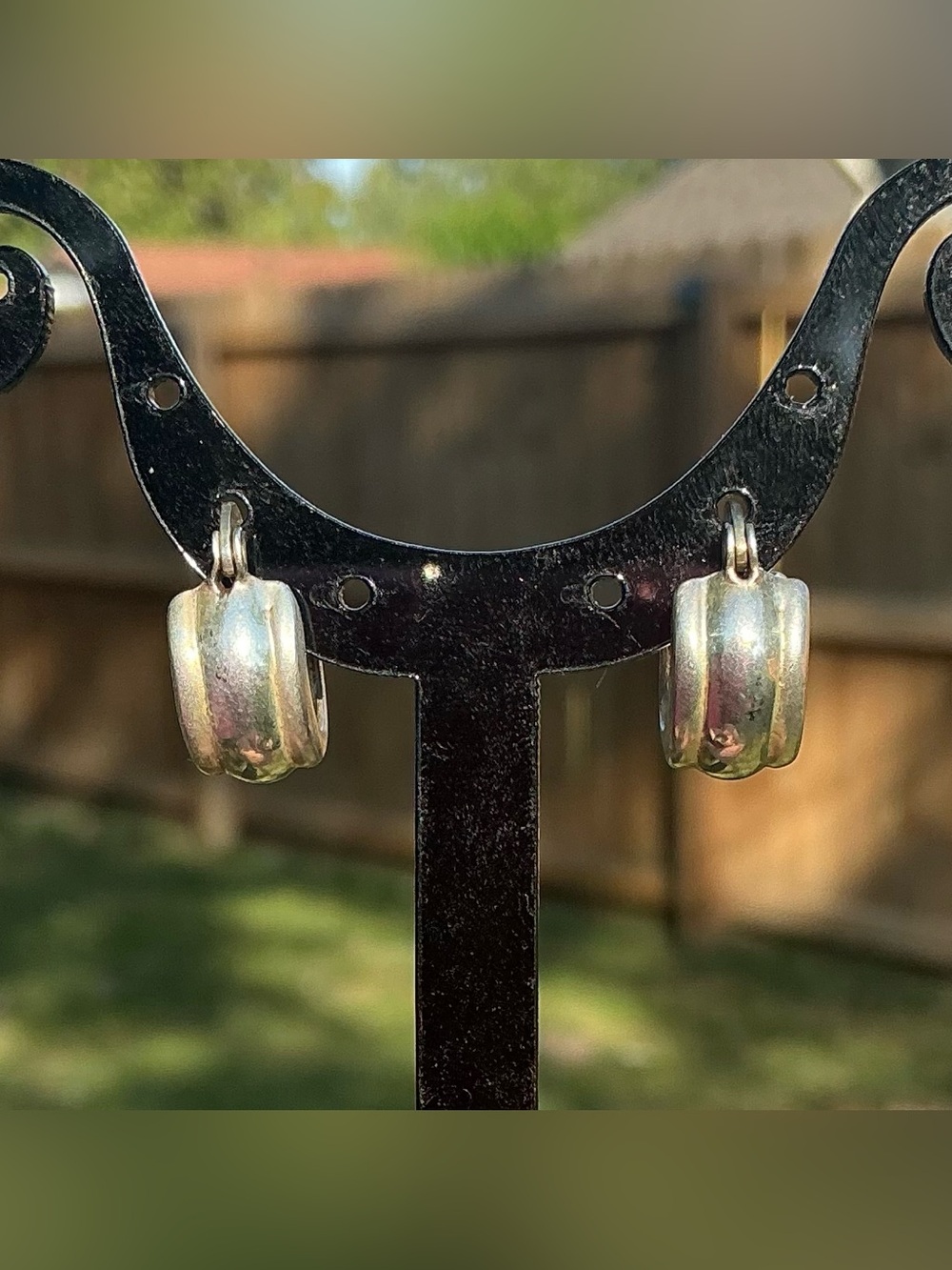 Silver Chunky Mini Hoop Earrings Hugs
